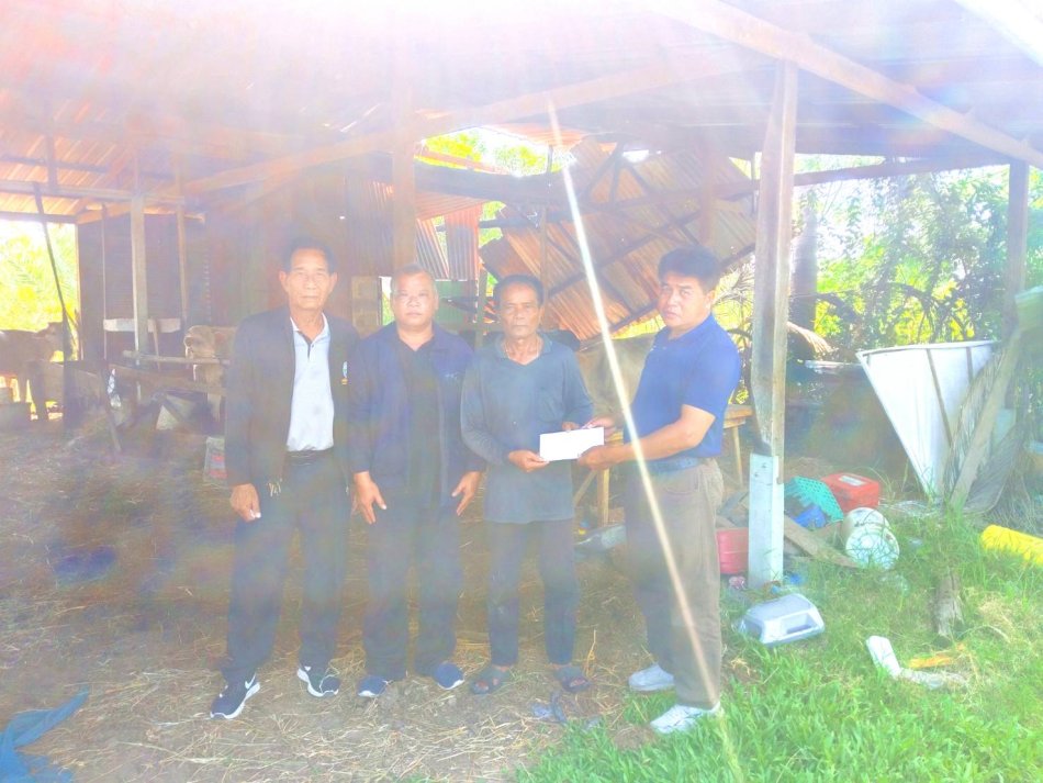 มอบเงินช่วยเหลือผู้ประสบภัยกรณีเหตุอัคคีภัย บ้านโนนแกด หมู่ที่ 7